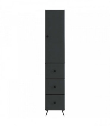 vidaXL Cabinet Set 2 pcs 33 x 34.5 x 180 cm Engineered Wood Black
