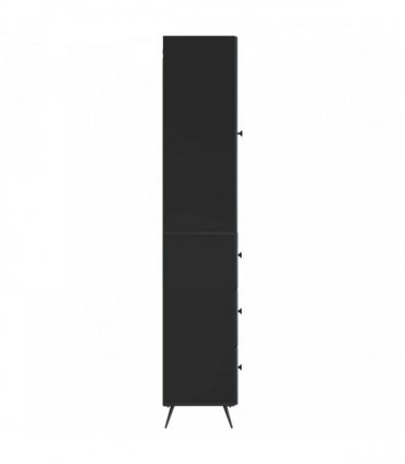 vidaXL Cabinet Set 2 pcs 33 x 34.5 x 180 cm Engineered Wood Black