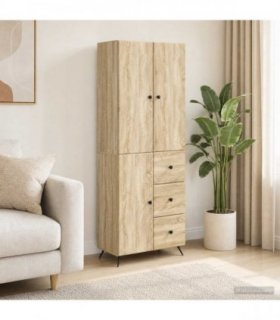 vidaXL Cabinet Set 2 pcs Sonoma Oak Engineered Wood