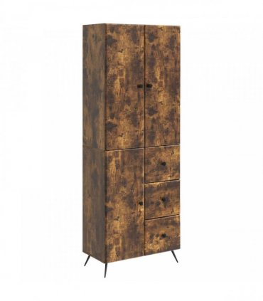 vidaXL Cabinet Set 2 pcs Smoked Oak Engineered Wood