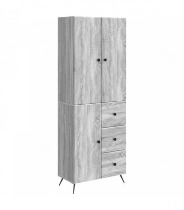 vidaXL Cabinet Set 2 pcs Grey Sonoma Engineered Wood