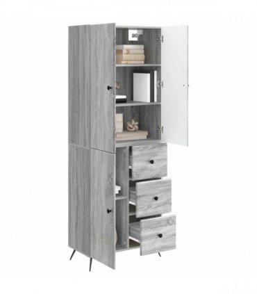 vidaXL Cabinet Set 2 pcs Grey Sonoma Engineered Wood