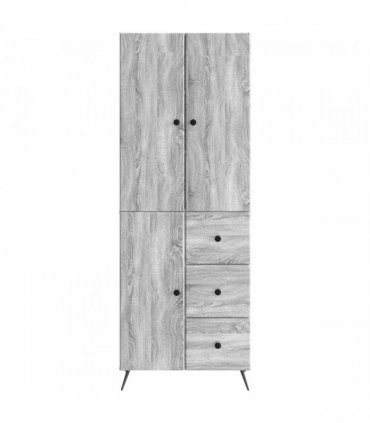 vidaXL Cabinet Set 2 pcs Grey Sonoma Engineered Wood