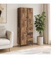 vidaXL Cabinet Set 2 pcs Old Wood Engineered Wood