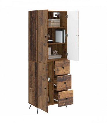 vidaXL Cabinet Set 2 pcs Old Wood Engineered Wood
