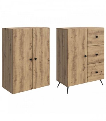 vidaXL Cabinet Set 2 pcs Artisan Oak Engineered Wood