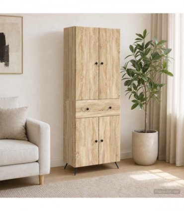 vidaXL Cabinet Set 2 pcs Sonoma Oak 66 x 34.5 x 90 cm Engineered Wood