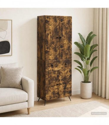 vidaXL Cabinet Set 2 pcs Smoked Oak 66 x 34.5 x 90 cm Engineered Wood