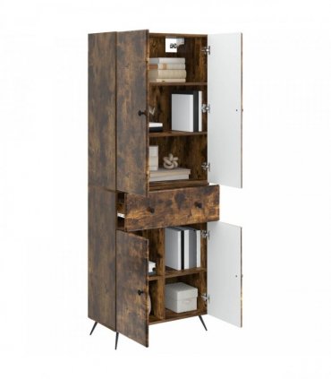 vidaXL Cabinet Set 2 pcs Smoked Oak 66 x 34.5 x 90 cm Engineered Wood