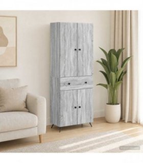 vidaXL Cabinet Set 2 pcs Grey Sonoma 66 x 34.5 x 90 cm Engineered Wood