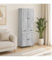 vidaXL Cabinet Set 2 pcs Grey Sonoma 66 x 34.5 x 90 cm Engineered Wood
