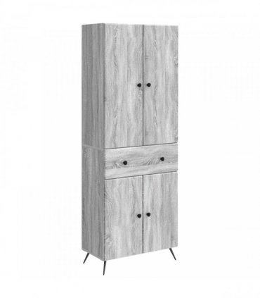 vidaXL Cabinet Set 2 pcs Grey Sonoma 66 x 34.5 x 90 cm Engineered Wood