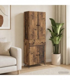vidaXL Cabinet Set 2 pcs Old Wood 66 x 34.5 x 90 cm Engineered Wood