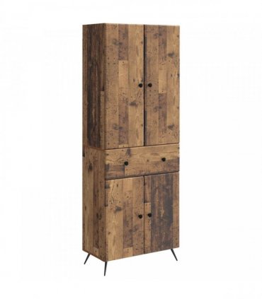 vidaXL Cabinet Set 2 pcs Old Wood 66 x 34.5 x 90 cm Engineered Wood