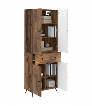 vidaXL Cabinet Set 2 pcs Old Wood 66 x 34.5 x 90 cm Engineered Wood
