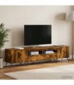 vidaXL LED TV Cabinet BREDA 3 pcs Smoked Oak Engineered Wood