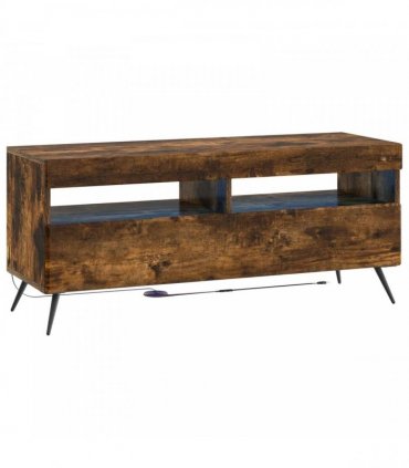 vidaXL LED TV Cabinet BREDA 3 pcs Smoked Oak Engineered Wood