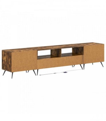 vidaXL LED TV Cabinet BREDA 3 pcs Smoked Oak Engineered Wood