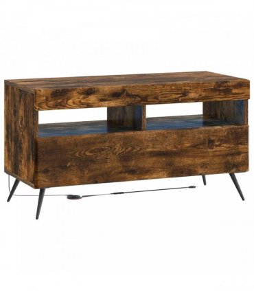 vidaXL LED TV Cabinet BREDA 3 pcs Smoked Oak Engineered Wood