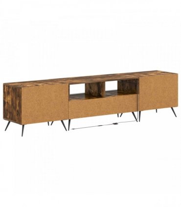 vidaXL LED TV Cabinet BREDA 3 pcs Smoked Oak Engineered Wood