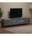 vidaXL LED TV Cabinet BREDA 3 pcs Grey Sonoma Engineered Wood