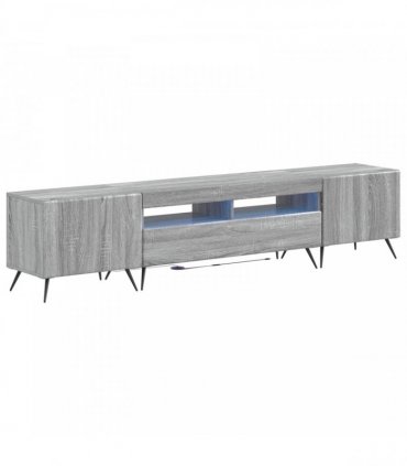 vidaXL LED TV Cabinet BREDA 3 pcs Grey Sonoma Engineered Wood