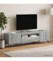 vidaXL LED TV Cabinet BREDA 3 pcs Grey Sonoma Engineered Wood
