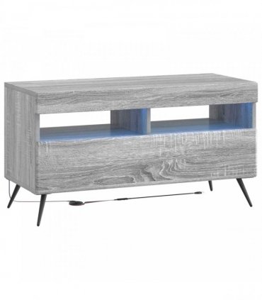 vidaXL LED TV Cabinet BREDA 3 pcs Grey Sonoma Engineered Wood