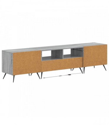 vidaXL LED TV Cabinet BREDA 3 pcs Grey Sonoma Engineered Wood