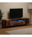vidaXL LED TV Cabinet BREDA 3 pcs Old Wood Engineered Wood
