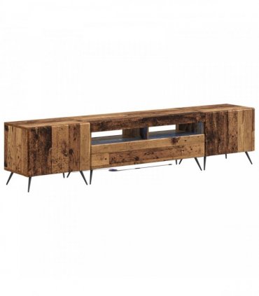 vidaXL LED TV Cabinet BREDA 3 pcs Old Wood Engineered Wood