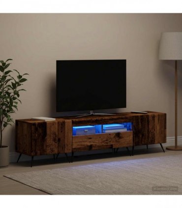 vidaXL LED TV Cabinet BREDA 3 pcs Old Wood Engineered Wood