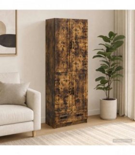 vidaXL Cabinet Set 2 pcs Smoked Oak 66 x 34.5 x 92 cm Engineered Wood