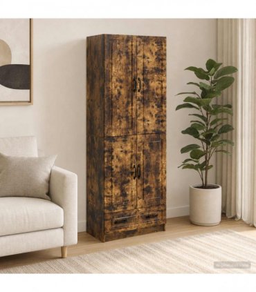 vidaXL Cabinet Set 2 pcs Smoked Oak 66 x 34.5 x 92 cm Engineered Wood