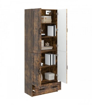 vidaXL Cabinet Set 2 pcs Smoked Oak 66 x 34.5 x 92 cm Engineered Wood