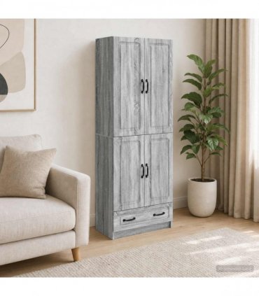vidaXL Cabinet Set 2 pcs Grey Sonoma Engineered Wood