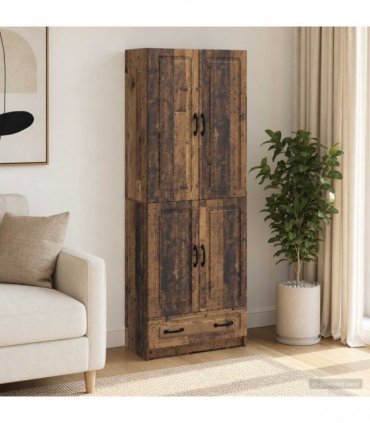 vidaXL Cabinet Set 2 pcs Old Wood Engineered Wood