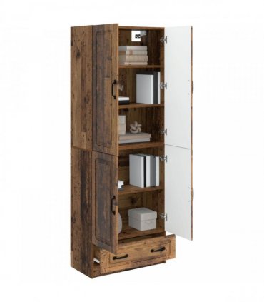 vidaXL Cabinet Set 2 pcs Old Wood Engineered Wood