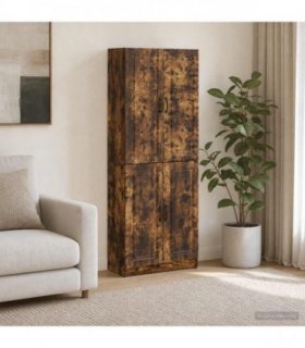 vidaXL Cabinet Set 2 pcs Smoked Oak 66 x 34.5 x 87 cm Engineered Wood