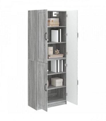 vidaXL Cabinet Set 2 pcs Grey Sonoma 66 x 34.5 x 87 cm Engineered Wood