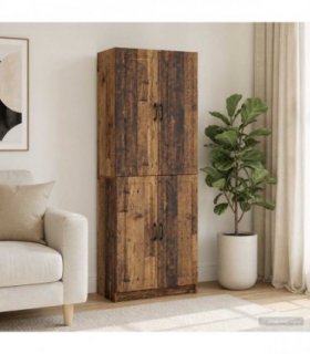 vidaXL Cabinet Set 2 pcs Old Wood 66 x 34.5 x 87 cm Engineered Wood