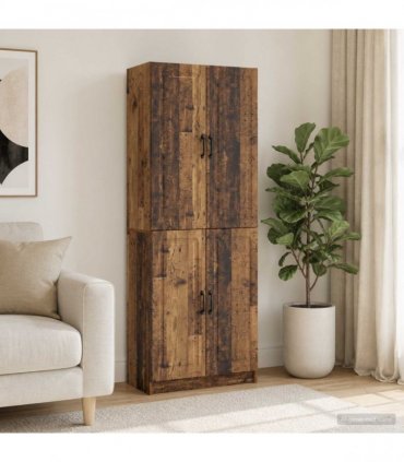 vidaXL Cabinet Set 2 pcs Old Wood 66 x 34.5 x 87 cm Engineered Wood