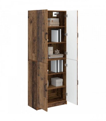 vidaXL Cabinet Set 2 pcs Old Wood 66 x 34.5 x 87 cm Engineered Wood