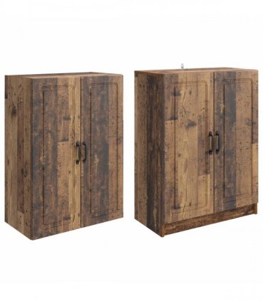 vidaXL Cabinet Set 2 pcs Old Wood 66 x 34.5 x 87 cm Engineered Wood