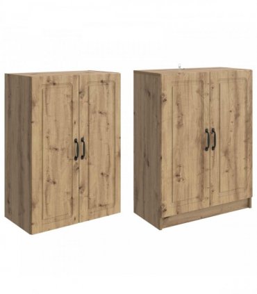 vidaXL Cabinet Set 2 pcs Artisan Oak 66 x 34.5 x 87 cm Engineered Wood