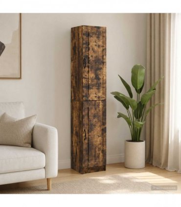 vidaXL Cabinet Set 2 pcs Smoked Oak 33 x 34.5 x 87 cm Engineered Wood