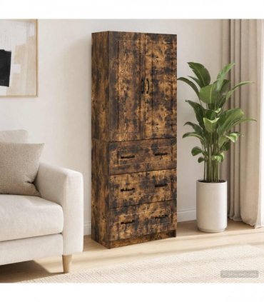 vidaXL Cabinet Set 2 pcs 66 x 34.5 x 87 cm Engineered Wood Smoked Oak