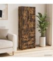 vidaXL Cabinet Set 2 pcs 66 x 34.5 x 87 cm Engineered Wood Smoked Oak
