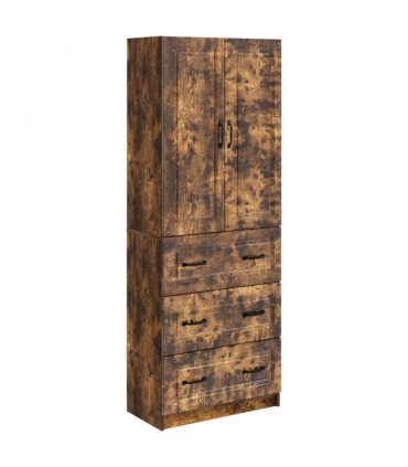 vidaXL Cabinet Set 2 pcs 66 x 34.5 x 87 cm Engineered Wood Smoked Oak