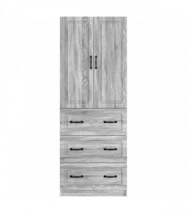 vidaXL Cabinet Set 2 pcs 66 x 34.5 x 87 cm Engineered Wood Grey Sonoma